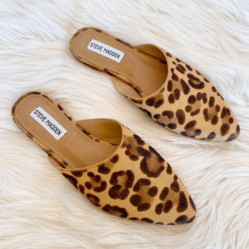 Steve Madden Antoinette Leopard Slipper Mules 7.5 - Picture 3 of 8